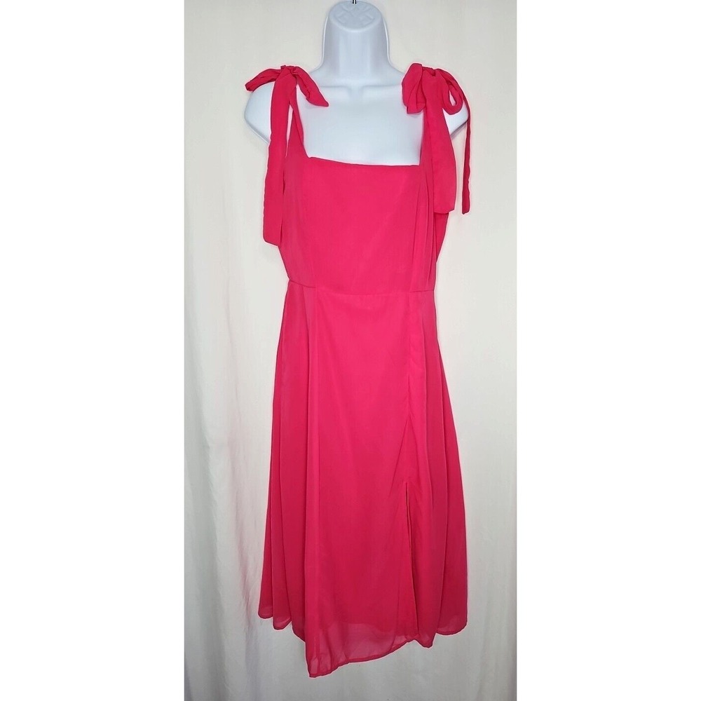 Beyond Words Juniors Pink Tie-Strap Fit & Flare Tank Dress Size Medium -‎ NWT